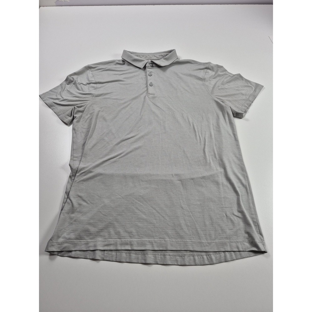 Lululemon Polo Shirt Mens Large/XL  Gray Performance Golf Athletic Lightweight
